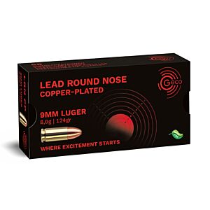 CARTUCCE-GECO-9-mm-Luger-9X19-LRN-copper-plated-8-0 g