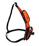 Spallina ambidestra per porta GPS e porta radio, completamente regolabile in larghezza ed altezza. 
Arancio fluo ad alta visibilità.
